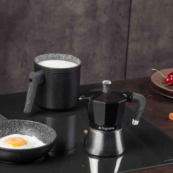 TOGNANA Sphera na 6 filiżanki espresso (6 tz) - kawiarka aluminiowa ciśnieniowa