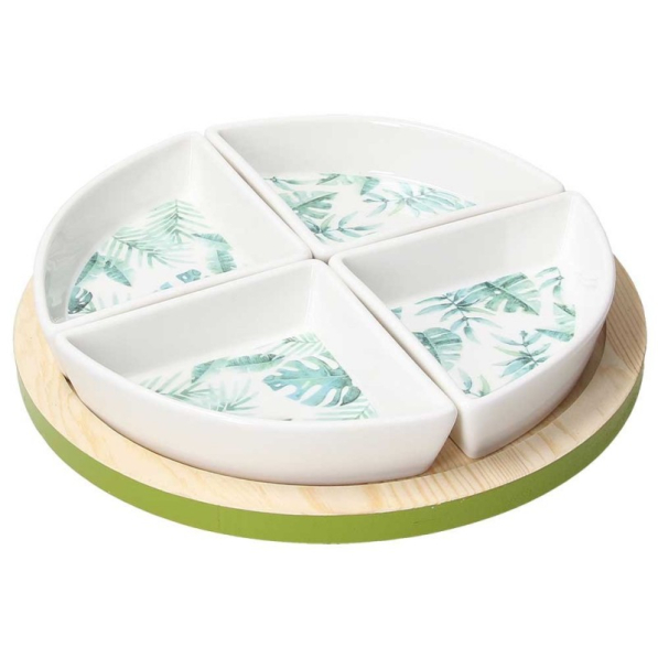 TOGNANA Tapas Managua - miseczki do dipów i na przekąski porcelanowe na podstawce