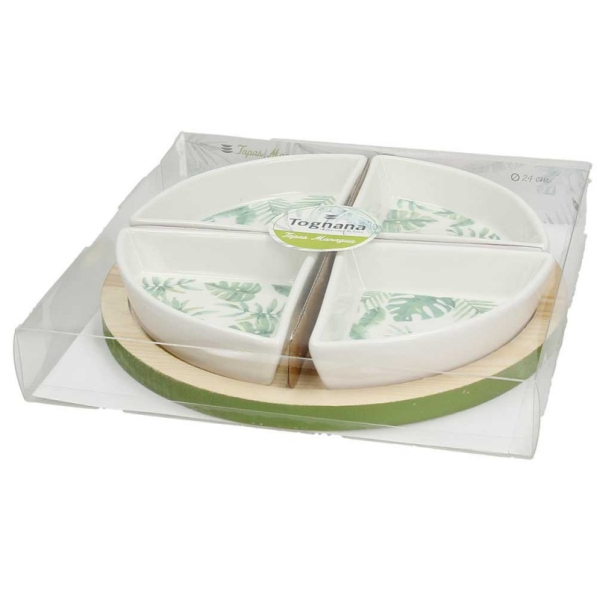 TOGNANA Tapas Managua - miseczki do dipów i na przekąski porcelanowe na podstawce