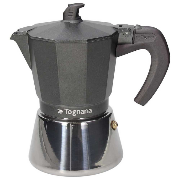 TOGNANA Ultra Class na 6 filiżanki espresso (6 tz) - kawiarka aluminiowa ciśnieniowa