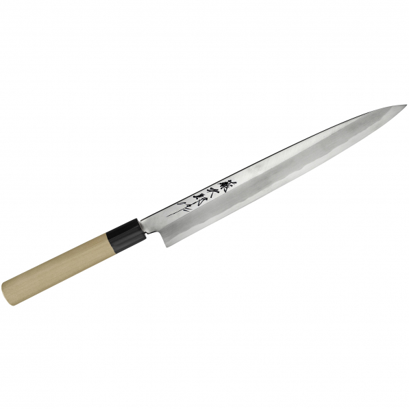 TOJIRO Aogami Slanted 27 cm jasnobrązowy - nóż Sashimi ze stali nierdzewnej 