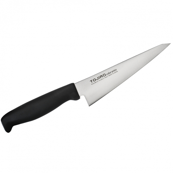 TOJIRO Color 15 cm czarny - nóż do wykrawania ze stali nierdzewnej 