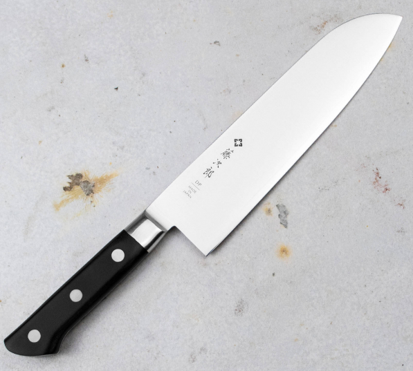 TOJIRO DP3 21 cm czarny - nóż Santoku ze stali nierdzewnej