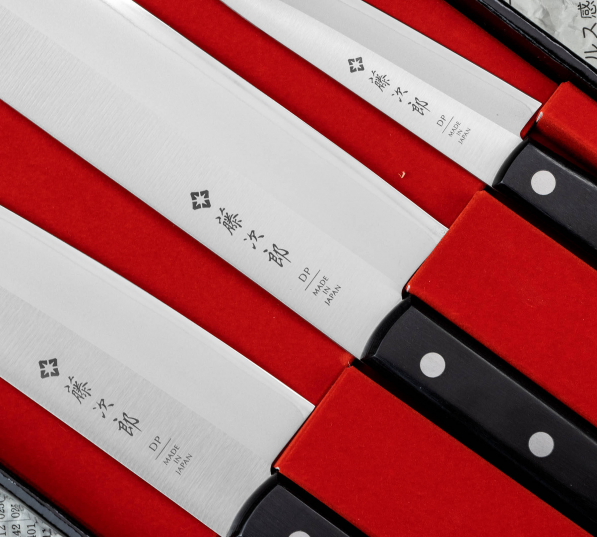 TOJIRO DP3 Eco 3 szt. czarne - noże kuchenne ze stali nierdzewnej