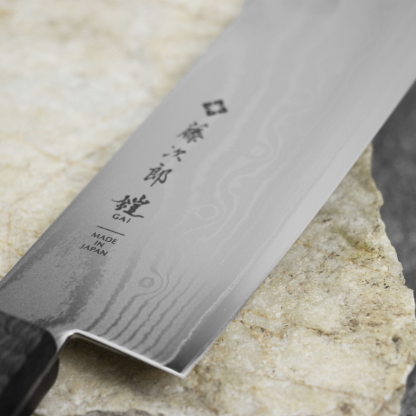 TOJIRO Gai Damascus 16,5 cm - nóż japoński Nakiri do warzyw ze stali damasceńskiej