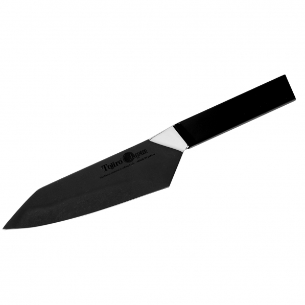 TOJIRO Origami 2Black 16,5 cm czarny - nóż Santoku ze stali nierdzewnej 