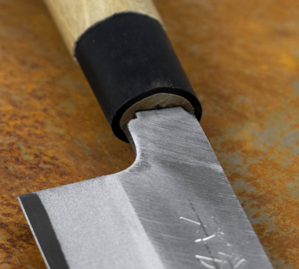 TOJIRO Shirogami 18,5 cm brązowy - nóż Usuba ze stali węglowej