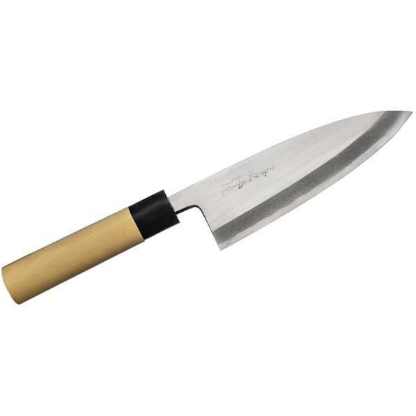 TOJIRO Shirogami 18 cm beżowy - nóż Deba ze stali nierdzewnej 