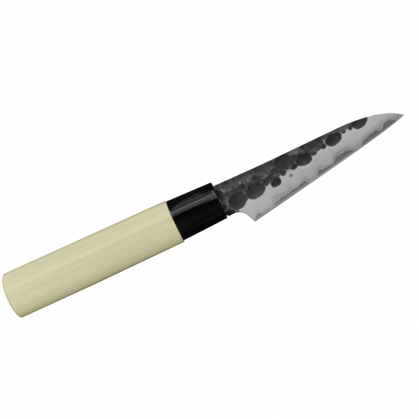 TOJIRO Zen Hammered 9 cm czarny - nóż do obierania warzyw i owoców stalowy