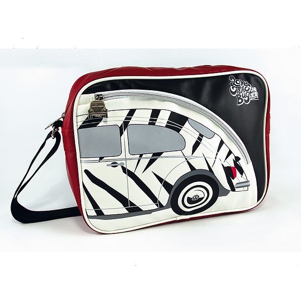 Torba na ramię poliestrowa VOLKSWAGEN COLLECTION BY BRISA ZEBRA BIAŁA