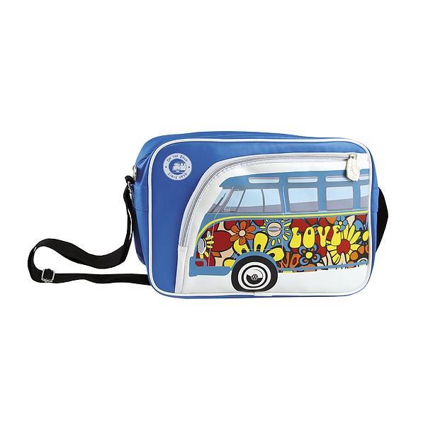 Torba na ramię poliestrowa VOLKSWAGEN COLLECTION BY BRISA LOVE BUS NIEBIESKA