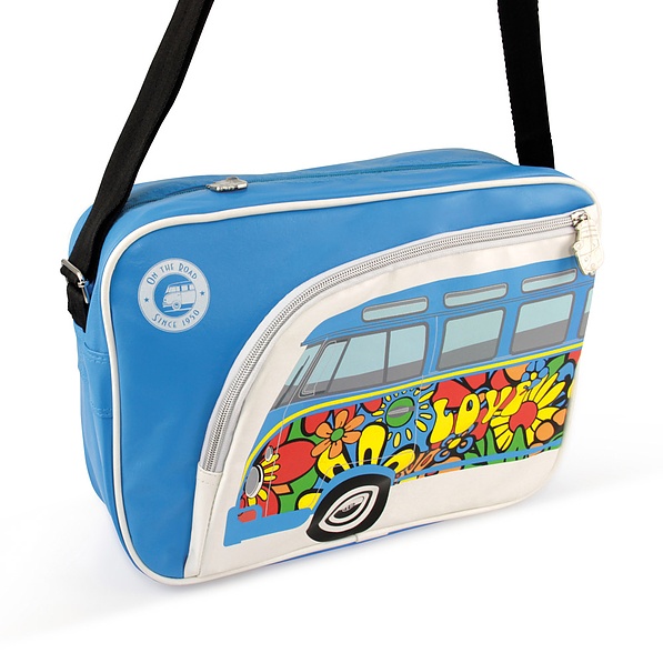 Torba na ramię poliestrowa VOLKSWAGEN COLLECTION BY BRISA LOVE BUS NIEBIESKA