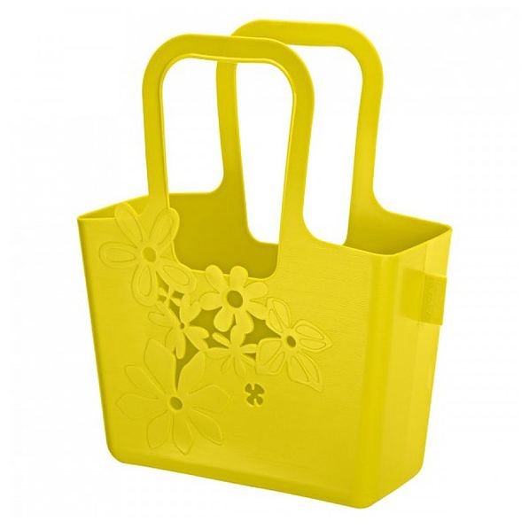 KOZIOL Alice limonkowa - torba na zakupy plastikowa