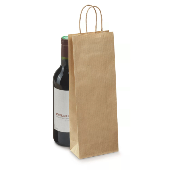 Torebka na wino papierowa 14 x 39 cm