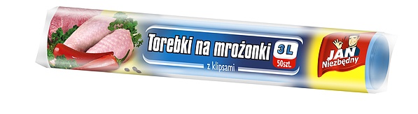 Torebki na mrożonki z klipsami JAN NIEZBĘDNY 50 szt.