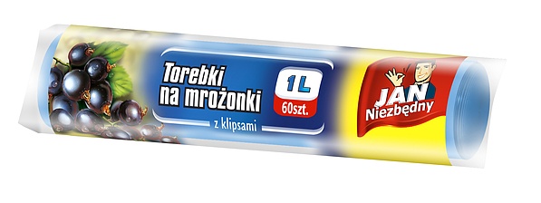 Torebki na mrożonki z klipsami JAN NIEZBĘDNY DUŻE 60 szt.