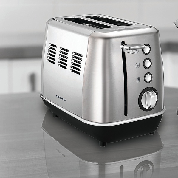 MORPHY RICHARDS Evoke 850 W - toster / opiekacz do kanapek elektryczny stalowy