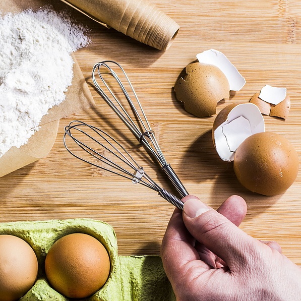 Trzepaczki / Rózgi kuchenne do jajek stalowe IMPORT 2 szt.