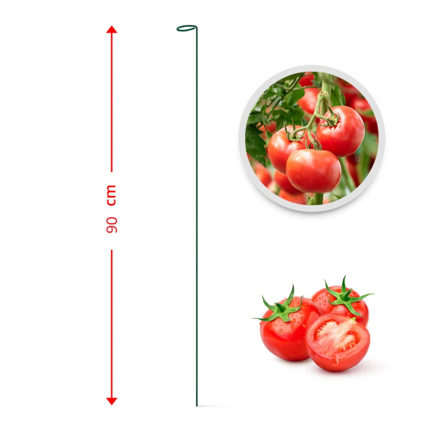 Tyczka do pomidorów metalowa ZIELONA 90 cm