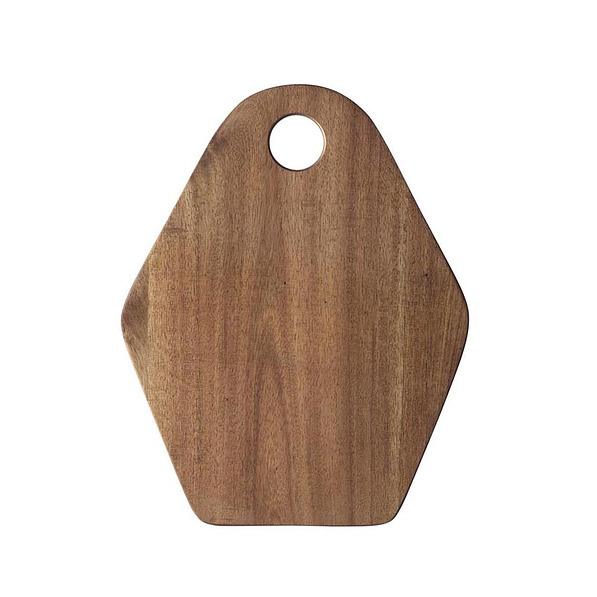 TYPHOON Modern Kitchen Geometric 25 x 20 cm brązowa - deska do serwowania serów i przekąsek drewniana
