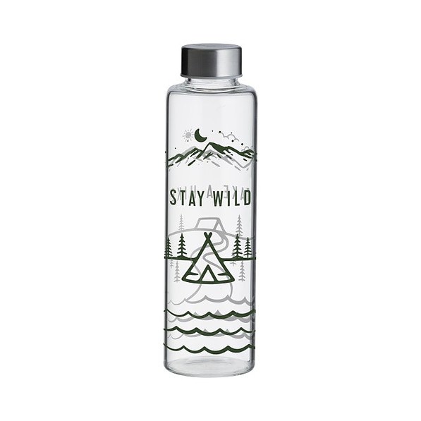 TYPHOON Pure Stay Wild Bottle 0,6 l zielona - butelka na wodę szklana