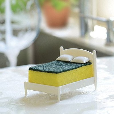 Uchwyt na gąbkę plastikowy OTOTO BED BIAŁY