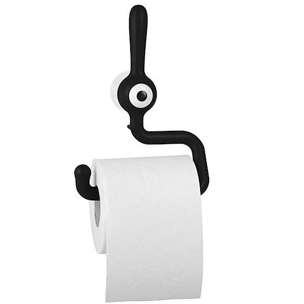 KOZIOL Toq czarny - uchwyt na papier toaletowy plastikowy