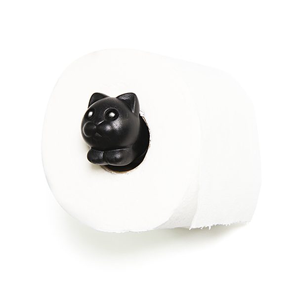QUALY Roll Meo czarny - Uchwyt na papier toaletowy plastikowy