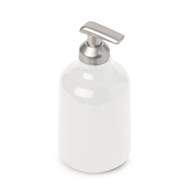 UMBRA Step 385 ml biały - dozownik do mydła w płynie lub płynu do mycia naczyń z melaminy 
