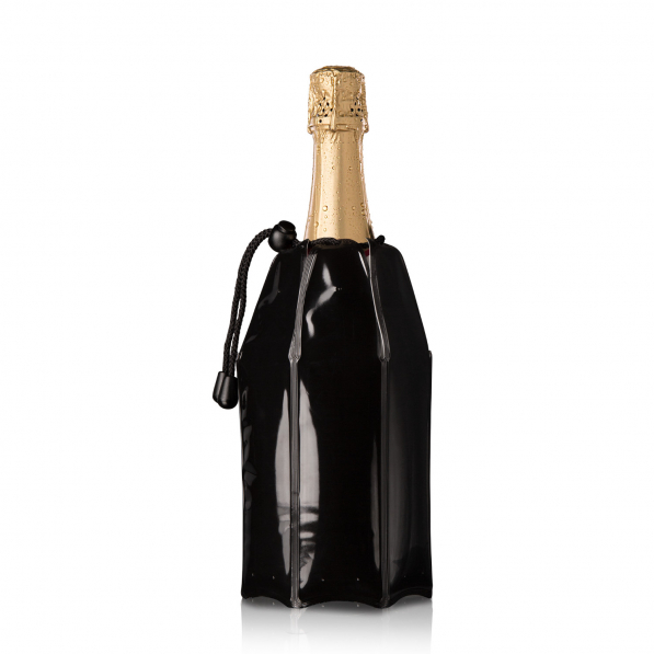 VACU VIN Black - schładzacz do szampana plastikowy