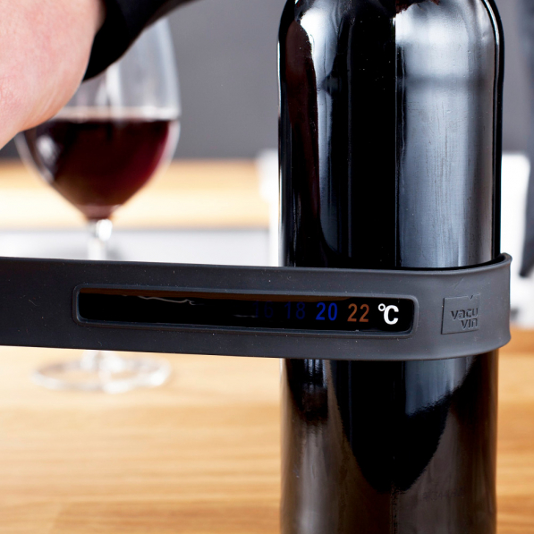 VACU VIN Vice grafitowy - termometr na wino samozaciskowy