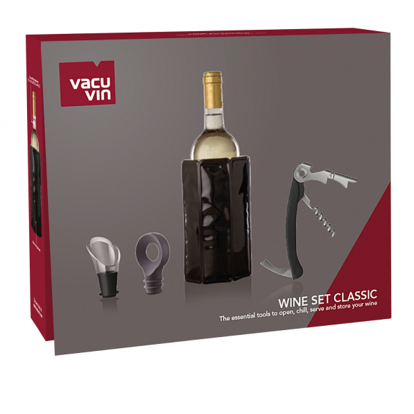 VACU VIN Wine Accessory Set 4 el. - zestaw akcesoriów do wina plastikowy