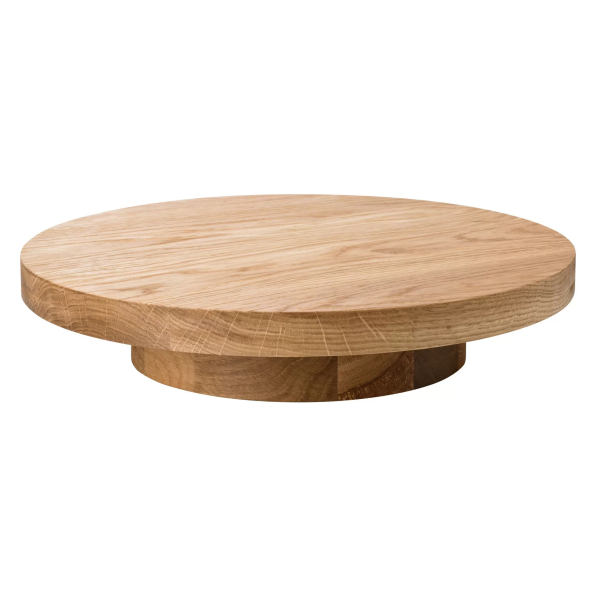 VERLO Egzos 28 cm - patera na ciasto z drewna dębowego