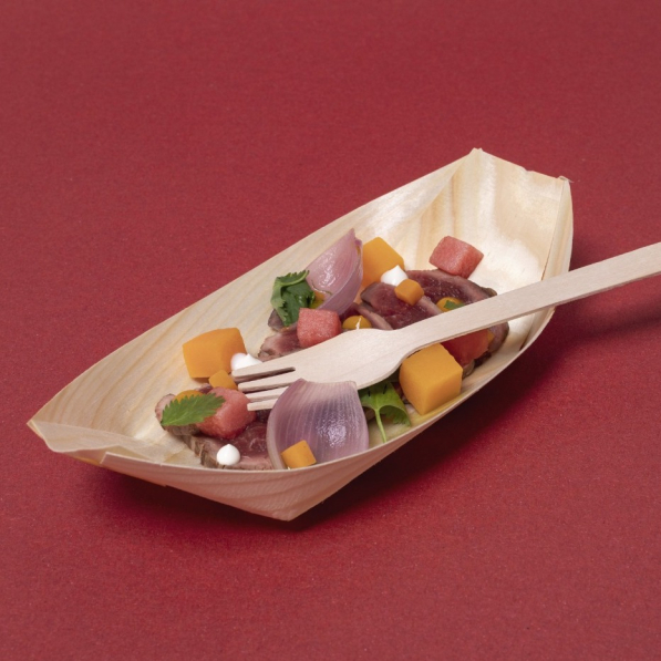 VERLO Fingerfood 8 x 5,5 cm 50 szt. - jednorazowe półmiski bambusowe