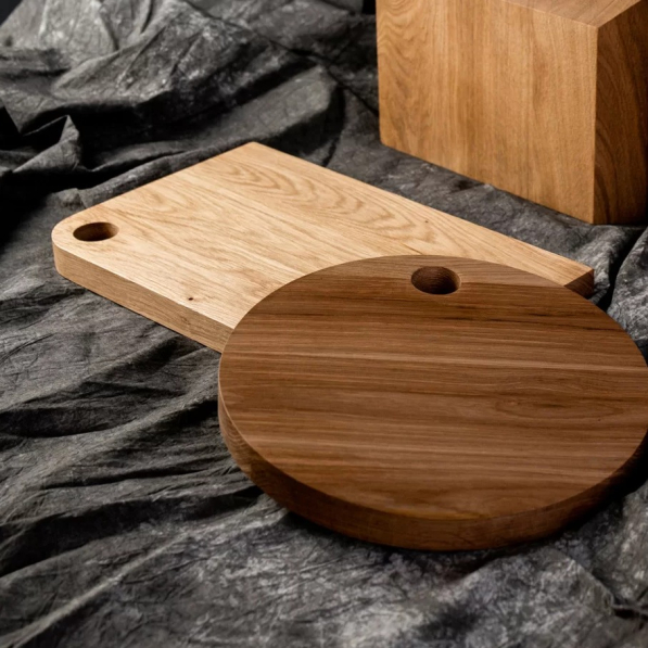 VERLO Simple 38 x 23,5 cm - deska do serwowania serów i przekąsek z drewna dębowego