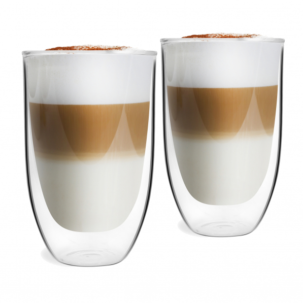 VIALLI DESIGN Amo 350 ml 2 szt. - szklanki do latte termiczne z podwójnymi ściankami szklane