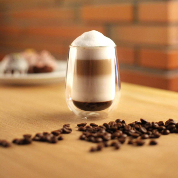 VIALLI DESIGN Amo 400 ml - szklanka do kawy i herbaty termiczna z podwójną ścianką szklana