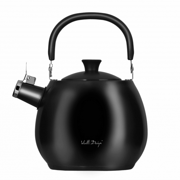 VIALLI DESIGN Bolla Mat 2,5 l grafitowy - czajnik ze stali nierdzewnej z gwizdkiem