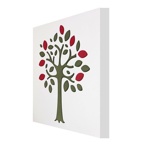 VIALLI DESIGN C-TRU TREE 30 x 30 cm biały - obraz na płótnie 