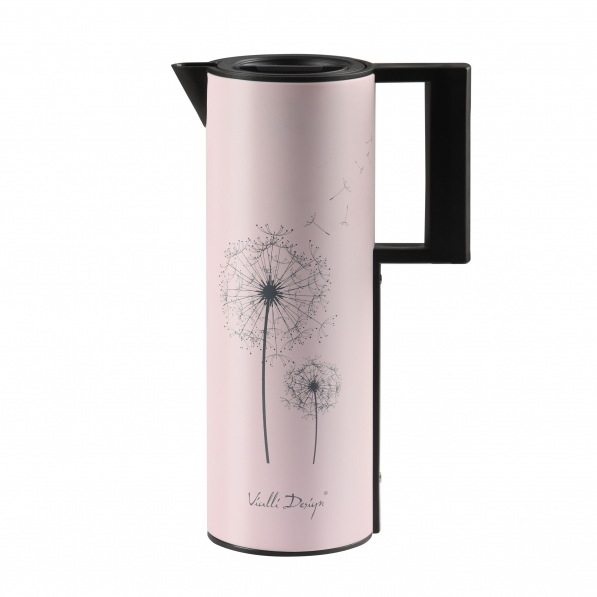 VIALLI DESIGN Corto 1 l różowy - termos do kawy i herbaty ze szklanym wkładem
