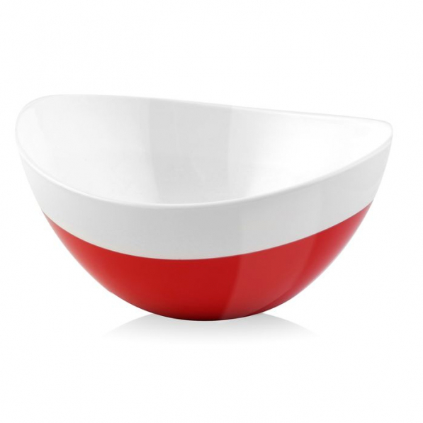 VIALLI DESIGN Livio Duo Insalata 28 cm czerwona - miska / salaterka plastikowa