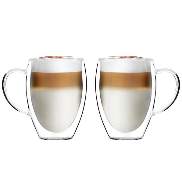VIALLI DESIGN Noa 360 ml 2 szt. - szklanki do latte termiczne podwójne szkło