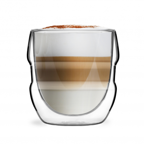 VIALLI DESIGN Sferico 250 ml 2 szt. - szklanki do kawy i herbaty z podwójnymi ściankami szklane