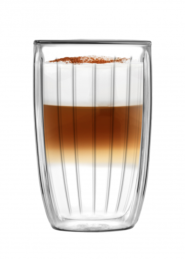 VIALLI DESIGN Tulip 350 ml 2 szt. - szklanki do latte termiczne z podwójnymi ściankami szklane