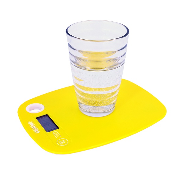 MESKO Kitchen Scale żółta - waga kuchenna elektroniczna plastikowa