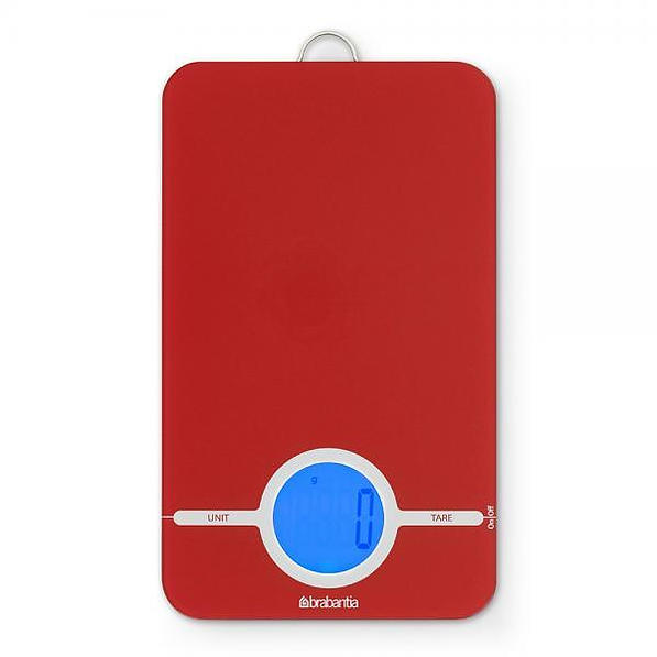 BRABANTIA Essentail czerwona (480744) - waga kuchenna elektroniczna szklana