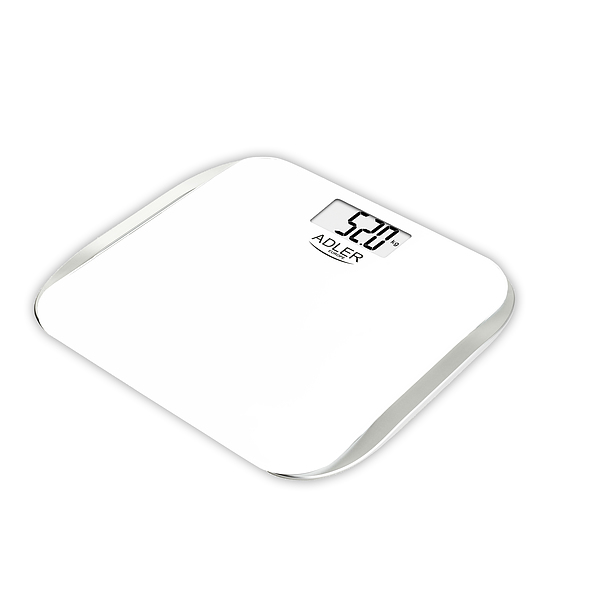 ADLER Fifty biała - waga łazienkowa elektroniczna szklana