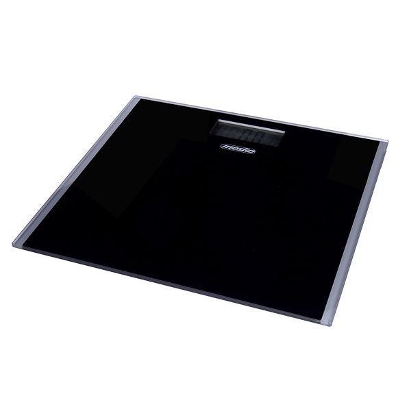 MESKO Personal 28 x 24,5 cm czarna - waga łazienkowa elektroniczna szklana