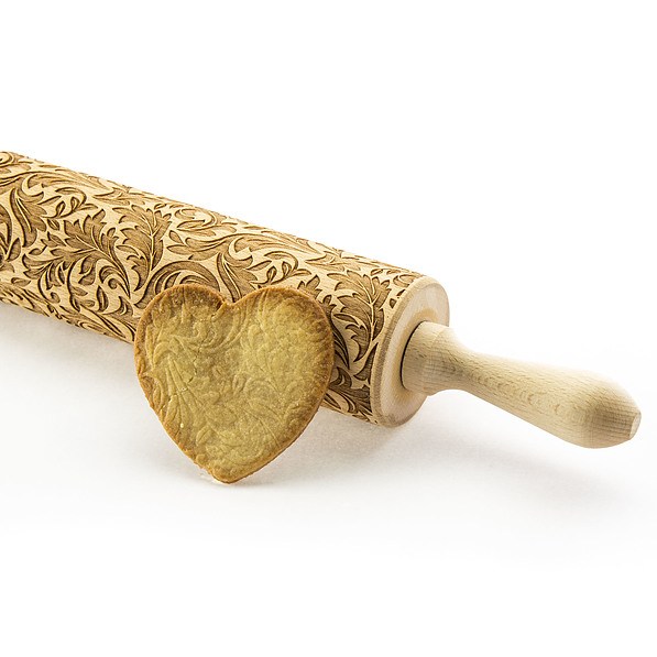 Wałek dekoracyjny do ciasta drewniany ORNAMENT
