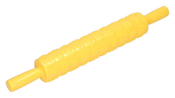 MASON CASH Kwiatki żółty - wałek dekoracyjny do ciasta i masy cukrowej plastikowy
